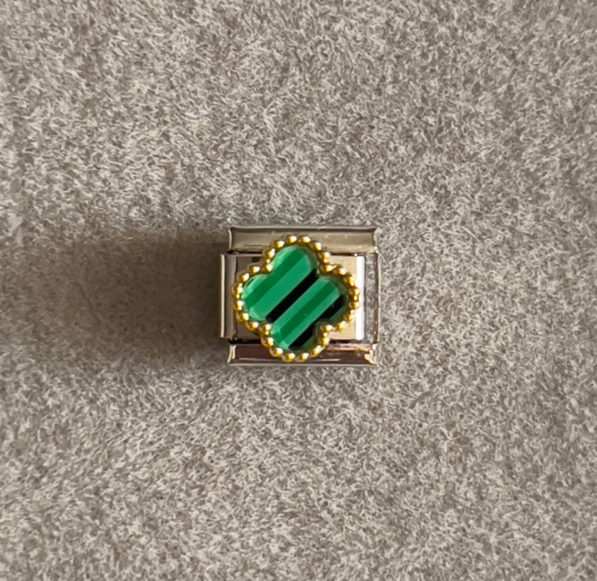 Green vancleef “2” charm