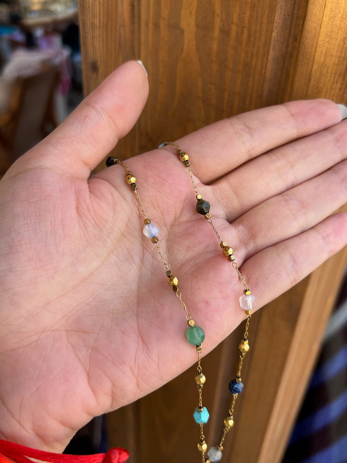 Mystic Beads drop necklace