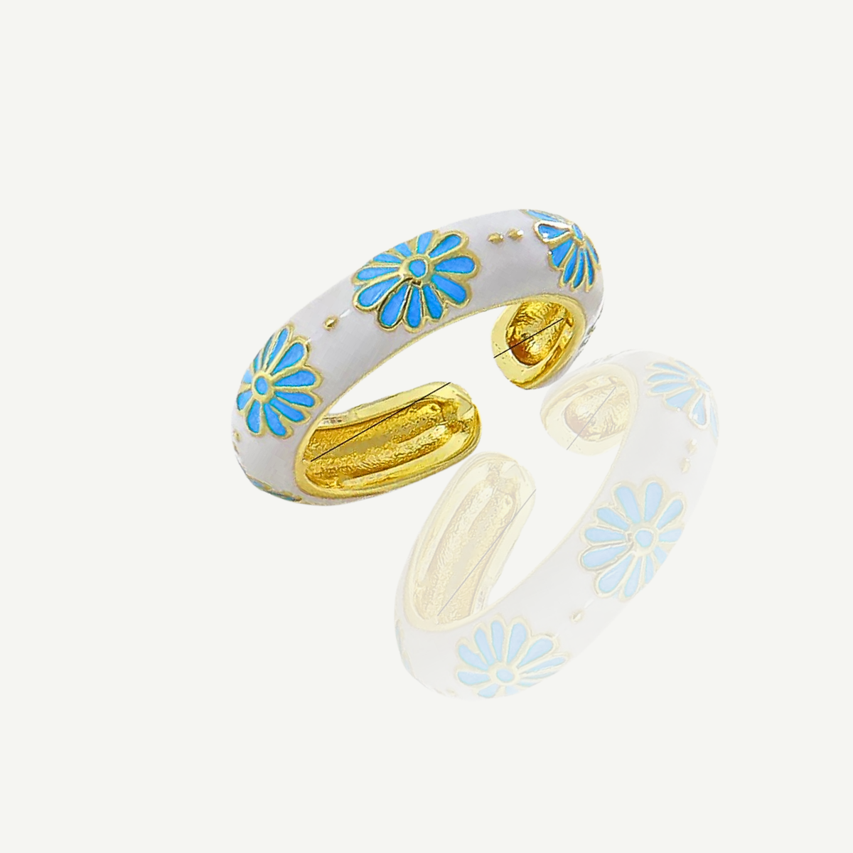 Blue Daisy Ring