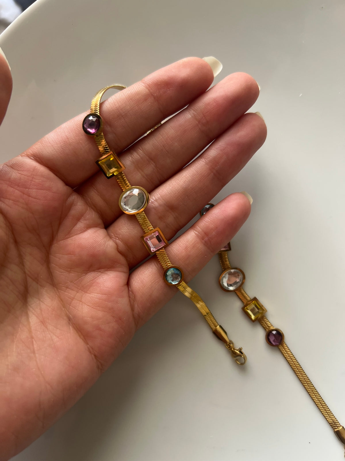 Gem snake bracelet