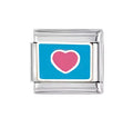 Pink cute heart charm