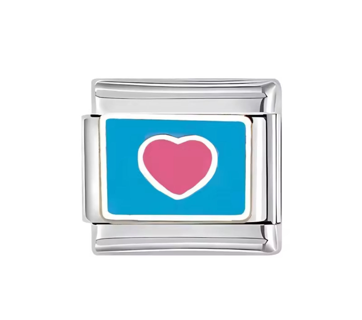 Pink cute heart charm