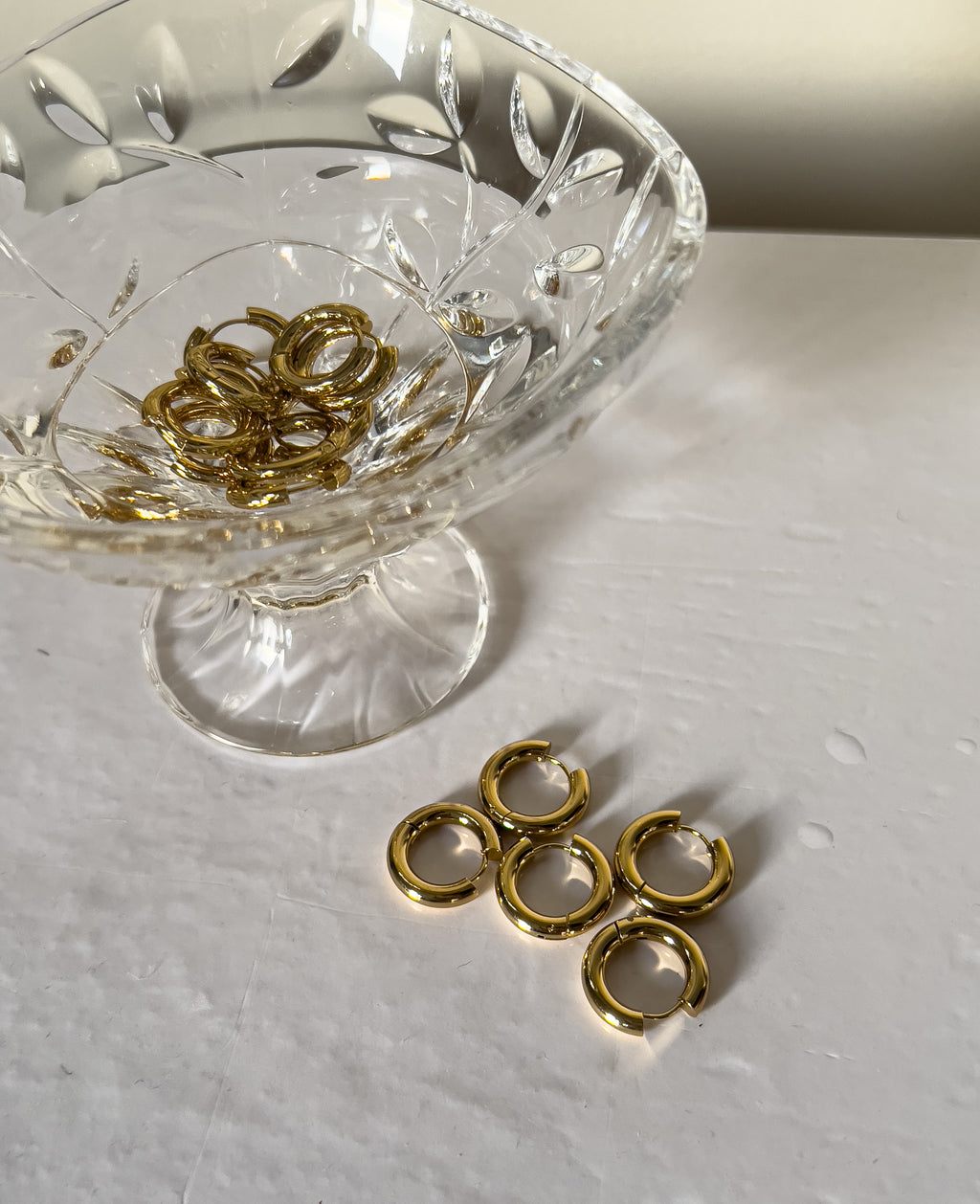Chunky gold hoops