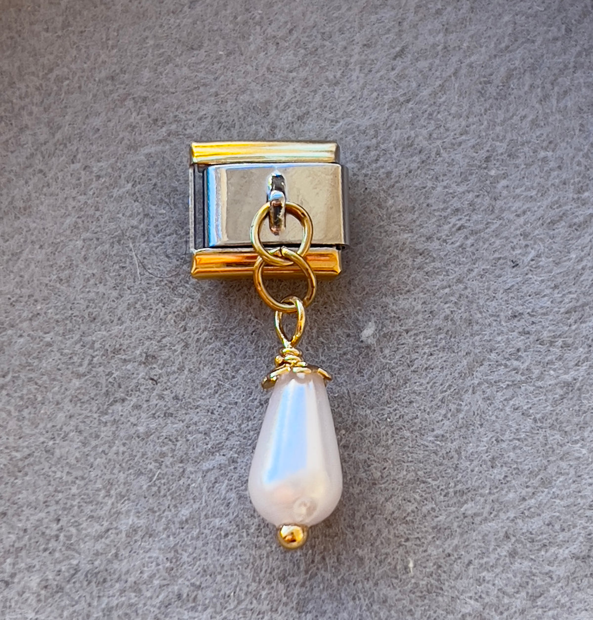Pear pearl charm