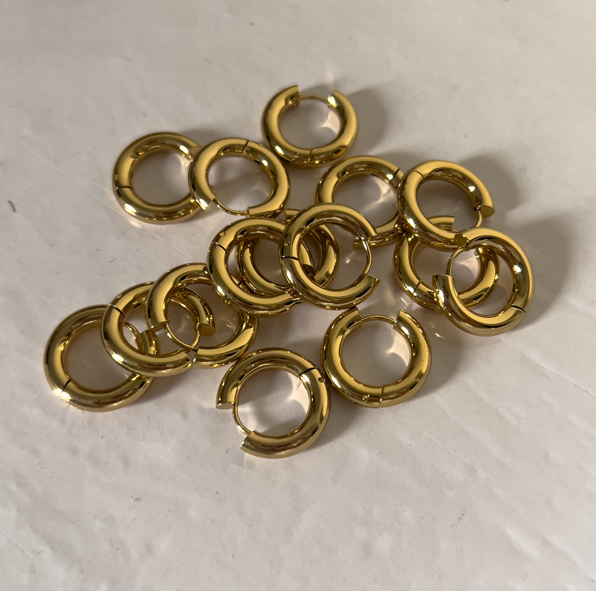 Chunky gold hoops