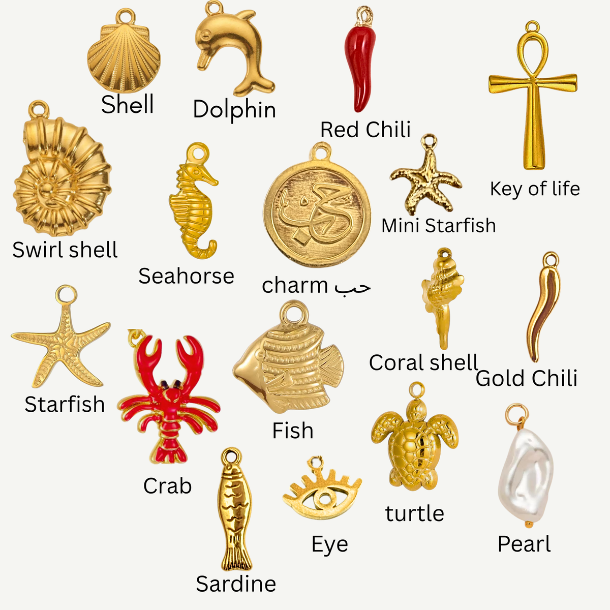 Orna with charms